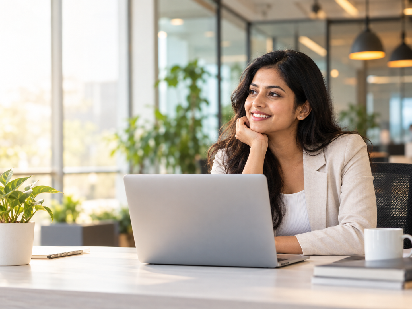 Professional reviewing a new job match